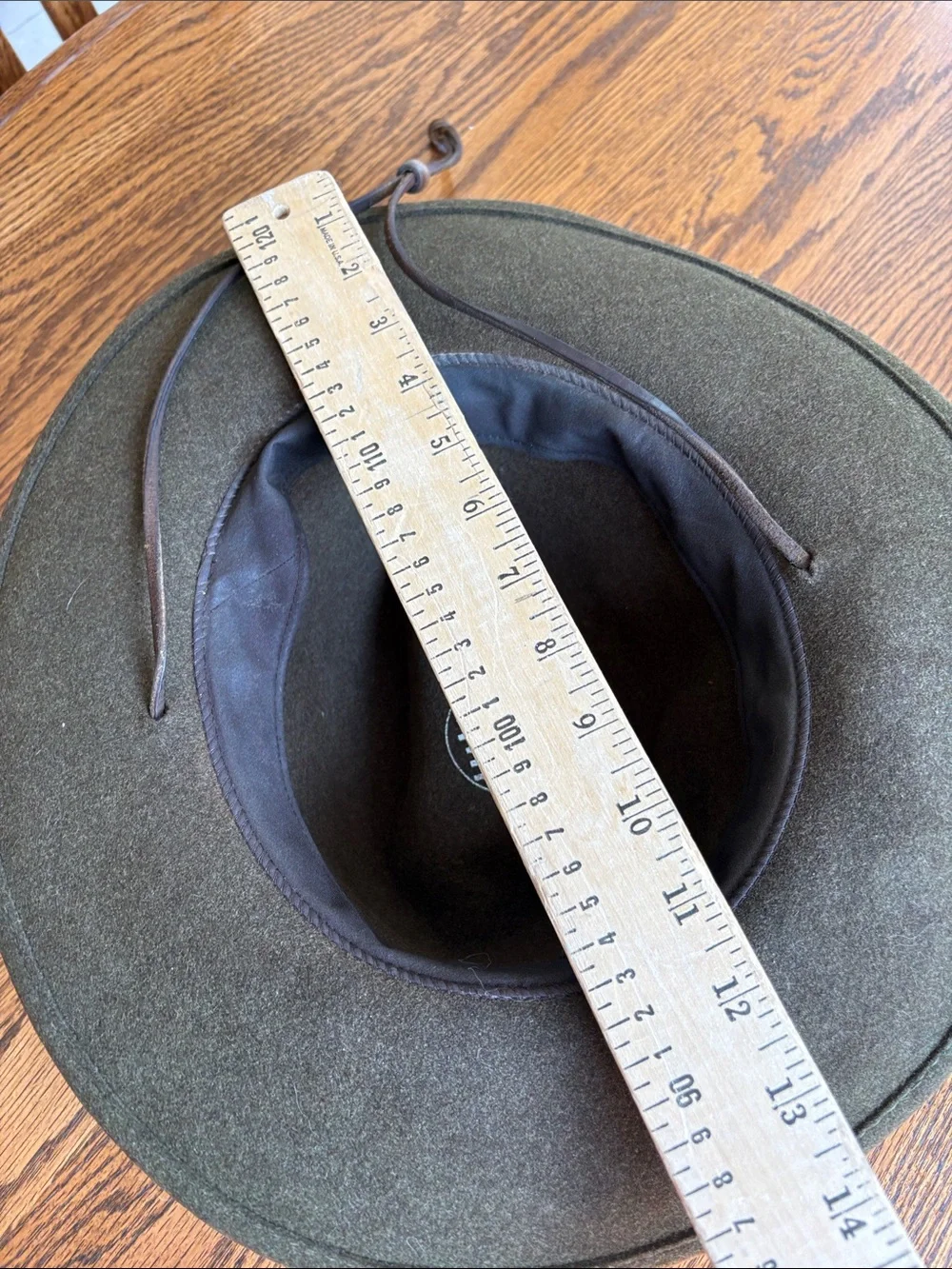Bailey Men's Olive Wool Fedora Hat wool with Leather Band